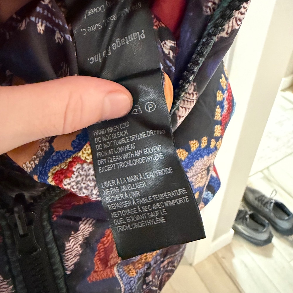 Farm Rio Black Sunset Tapestry Reversible Puffer Kimono Jacket XS BohoMaximalist - Picture 10 of 12